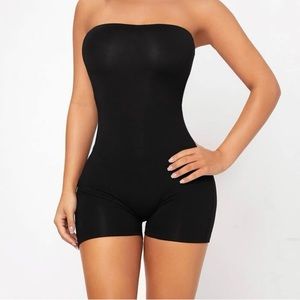 Shein sexy solid backless tube unitard romper ,sleeveless,